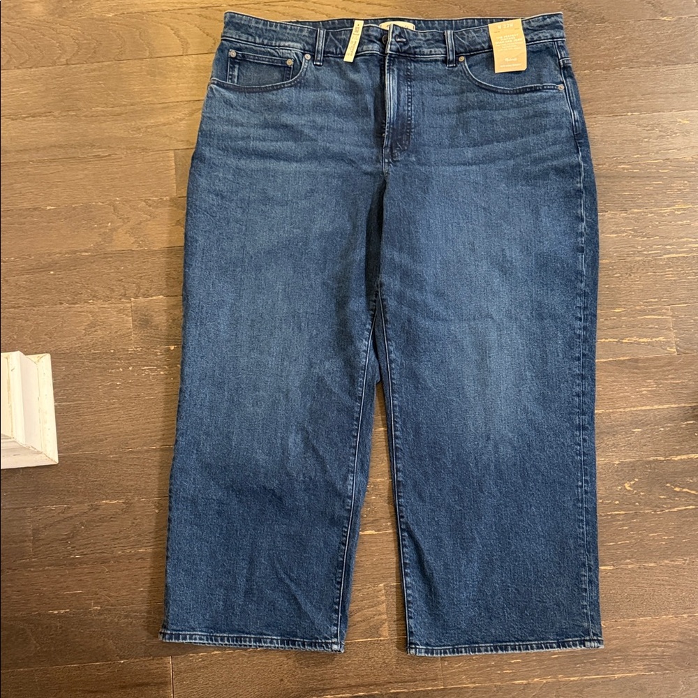 Madewell Women’s Deep Blue perfect vintage wide leg jeans